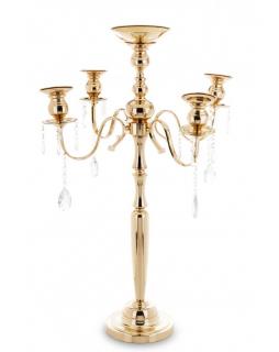 Duży świecznik 4-ramienny złoty 80 cm