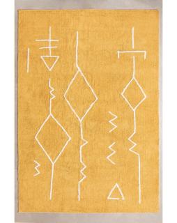 Dywan bawełniany Azteca 205x290 cm Musztardowy