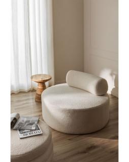 Fotel biały teddy okrągły Orvieto Ø105 cm