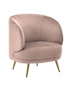 Fotel SAIGO aksamitny Różowy