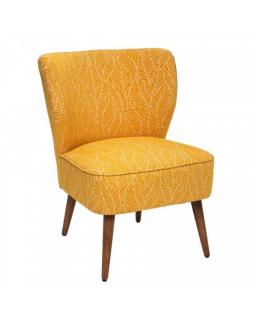 Fotel tapicerowany Sixties Żółty