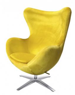 Fotel UOVO velvet Żółty