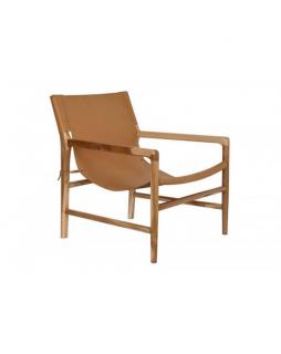 Fotel z drewna tekowego 77x66x73 cm  DENNY Brązowy