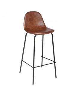Hoker krzesło barowe AZNAR 95x44x42 cm Brązowy