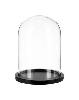 Klosz kopuła szklana z podstawką Ø 23 cm Czarny