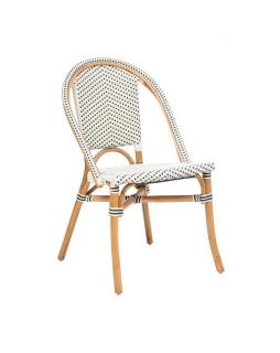Krzesło CAFE PARIS rattan Biały