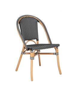 Krzesło CAFE PARIS rattan Czarny