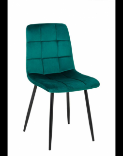 Krzesło Carlo tapicerowane Ciemny zielony
