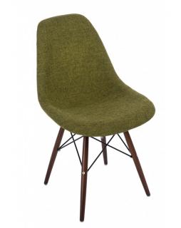 Krzesło Comet DUO zielone Drewno brązowe