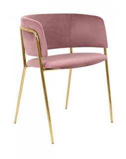 Krzesło DELTA aksamit Różowy