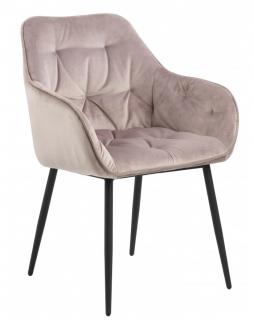 Krzesło fotel tapicerowane Bruce Pudrowy róż