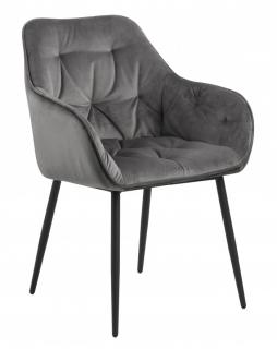 Krzesło fotel tapicerowane Bruce Szary