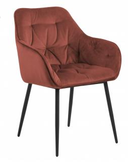 Krzesło fotel tapicerowane Bruce Terracota