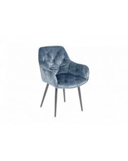 Krzesło-fotel tapicerowane TALITHA Niebieski