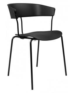 Krzesło JETT polipropylen, metal Czarny