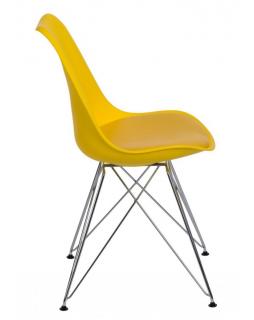 Krzesło Nord chrome zółte