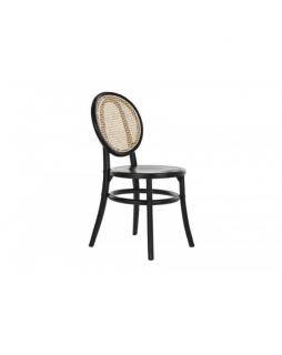 Krzesło rattanowe KITI 89x43x43 cm Czarny