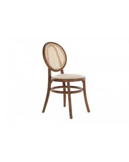 Krzesło Rattanowe KITI-I tapicerowane 89x43x43 Cm Brązowy