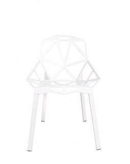 Krzesło SPLIT MAT- polipropylen, podstawa metalowa Biały