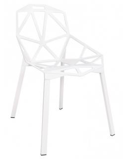 Krzesło SPLIT PREMIUM czarne/białe - aluminium Biały