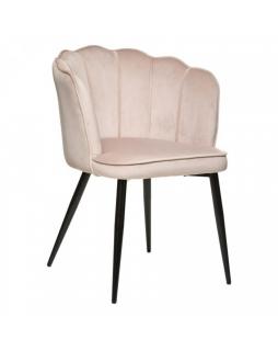 Krzesło tapicerowane Muszelka Pudrowy róż