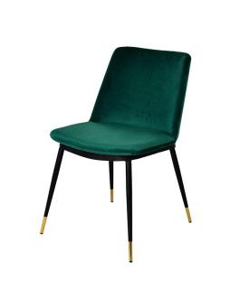 Krzesło welurowe Emma Zielony