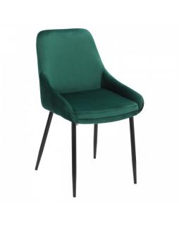 Krzesło welwetowe Flavia Ciemny zielony