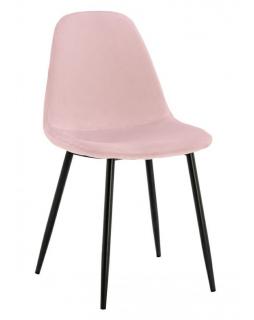 Krzesło welwetowe Lucia Różowy