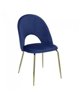 Krzesło welwetowe Marylove Granatowy