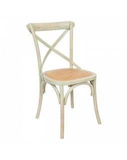 Krzesło z plecionym siedziskiem Amalfi Miętowy