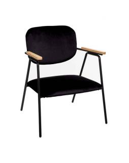 Krzesło z poręczami  tapicerowane SEDIA Czarny