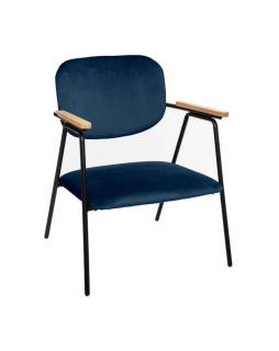 Krzesło z poręczami  tapicerowane SEDIA Niebieski