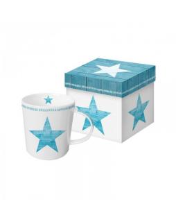 Kubek porcelanowy Star blue