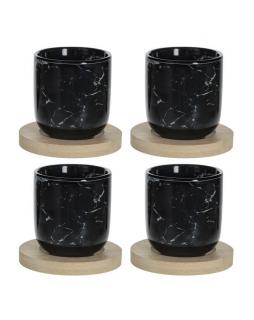 Kubki ceramiczne zestaw FIONA Czarny