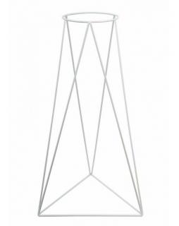 Kwietnik metalowy Triangle 60 cm Biały