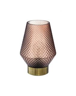 Lampa stołowa LED szklana 17 cm Różowy