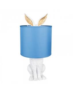 Lampa stołowa Rabbit biało-złota 43 cm Niebieski