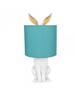 Lampa stołowa Rabbit biało-złota 43 cm Zielony