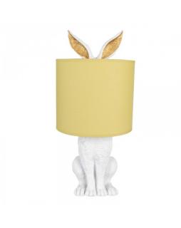 Lampa stołowa Rabbit biało-złota 43 cm Żółty