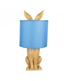 Lampa stołowa Rabbit złota 43 cm Niebieski