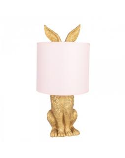 Lampa stołowa Rabbit złota 43 cm Różowy