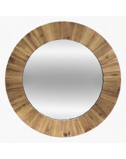 Lustro okrągłe w drewnianej ramie Roni 83 cm