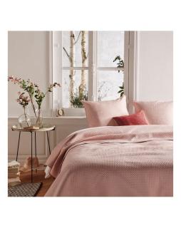 Narzuta na łóżko DOLCE 240 x 260 cm, 2 poszewki Pudrowy róż