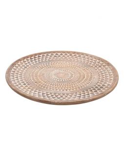 Patera drewniana z ornamentem