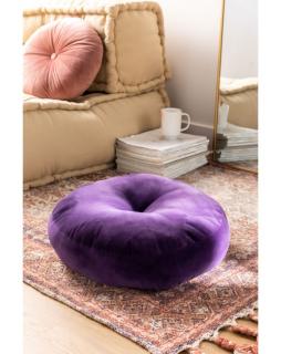 Poduszka na podłogę hand-made aksamit Fioletowa purpura