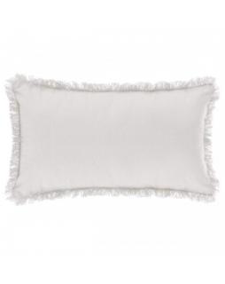 Poduszka prostokątna z frędzlami Biały