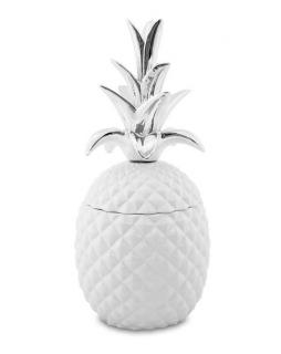 Pojemnik dekoracja Ananas Srebrny