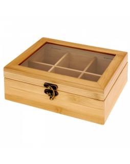 Pudełko na herbatę bambusowa TEETA 7x16x21 cm