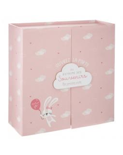 Pudełko pamiętnik na narodziny dziecka BirthBox Różowy