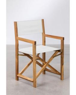 Składane krzesło reżyserskie ogrodowe Reggi Biały